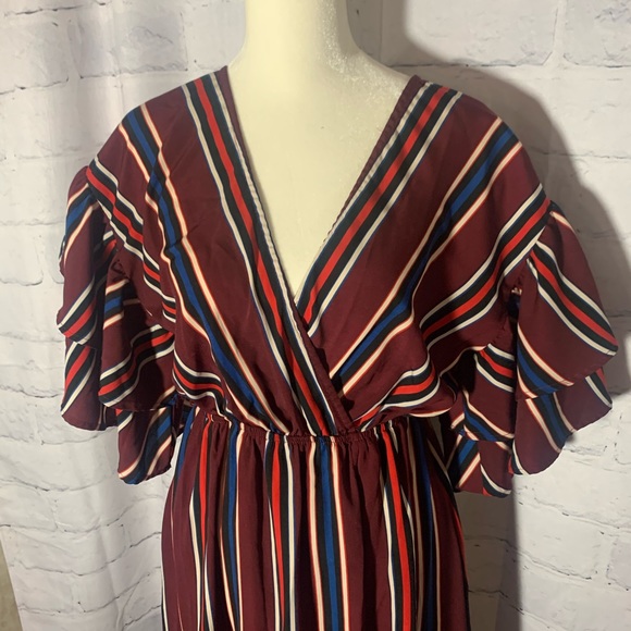 A. Calin By Flying Tomato Wrap Dress Surplice S - Picture 3 of 12